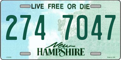 NH license plate 2747047