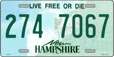 NH license plate 2747067
