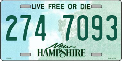 NH license plate 2747093