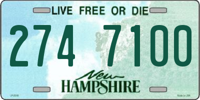 NH license plate 2747100