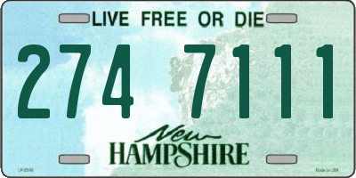NH license plate 2747111
