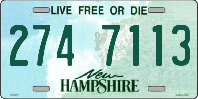 NH license plate 2747113