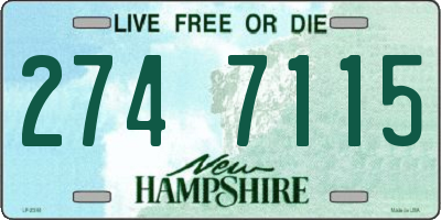 NH license plate 2747115