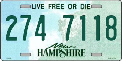 NH license plate 2747118