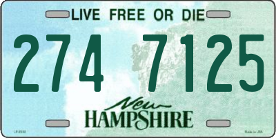 NH license plate 2747125
