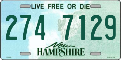 NH license plate 2747129