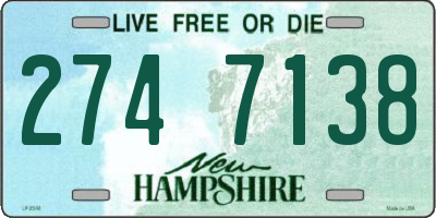 NH license plate 2747138