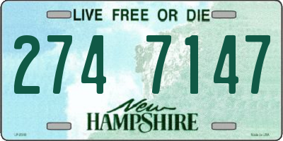 NH license plate 2747147