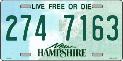 NH license plate 2747163