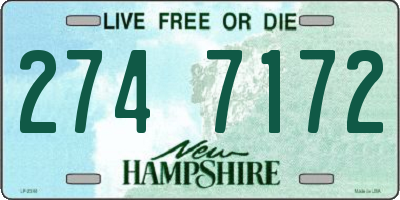 NH license plate 2747172