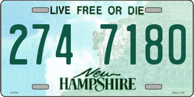 NH license plate 2747180