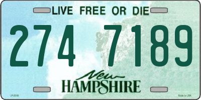 NH license plate 2747189
