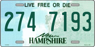 NH license plate 2747193