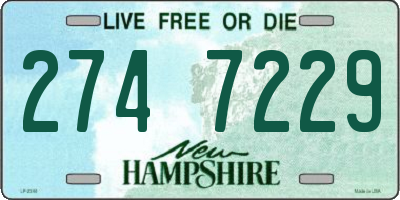 NH license plate 2747229