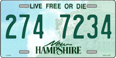 NH license plate 2747234