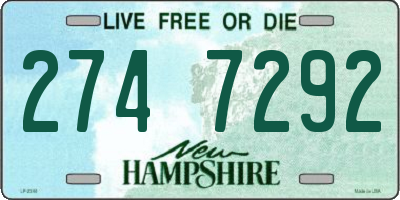 NH license plate 2747292