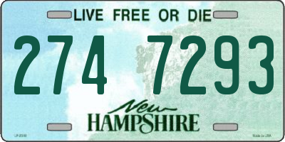NH license plate 2747293