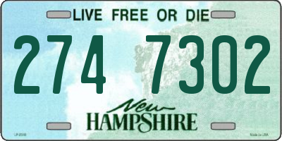 NH license plate 2747302