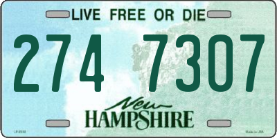 NH license plate 2747307