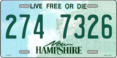 NH license plate 2747326