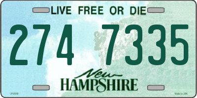 NH license plate 2747335