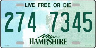 NH license plate 2747345