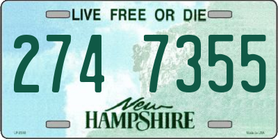NH license plate 2747355