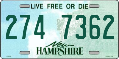 NH license plate 2747362