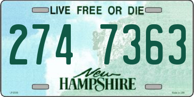 NH license plate 2747363