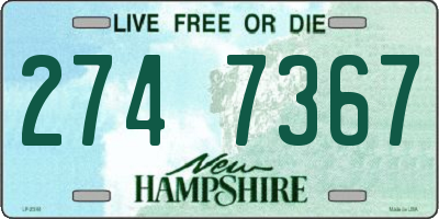 NH license plate 2747367