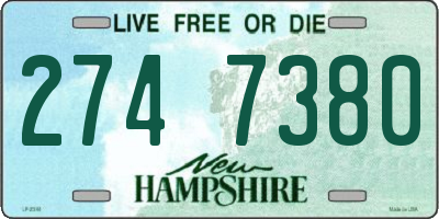 NH license plate 2747380