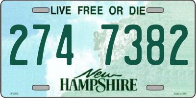 NH license plate 2747382