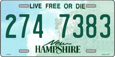 NH license plate 2747383