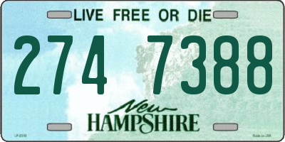 NH license plate 2747388