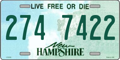 NH license plate 2747422