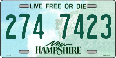 NH license plate 2747423