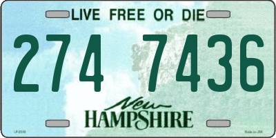 NH license plate 2747436