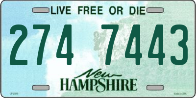 NH license plate 2747443