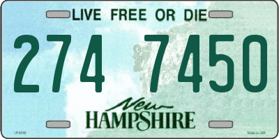 NH license plate 2747450