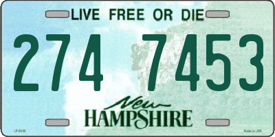 NH license plate 2747453