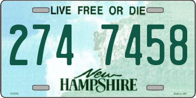 NH license plate 2747458