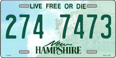 NH license plate 2747473