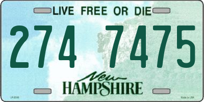 NH license plate 2747475