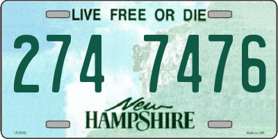 NH license plate 2747476