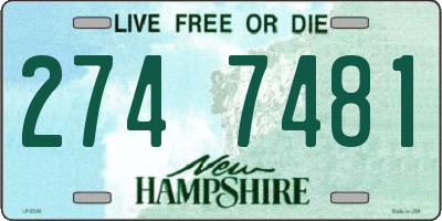 NH license plate 2747481