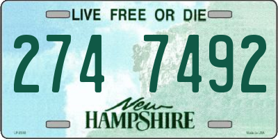 NH license plate 2747492