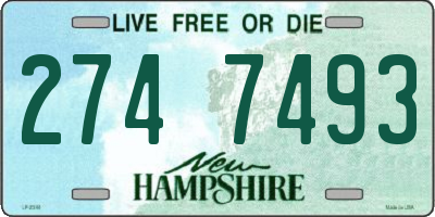 NH license plate 2747493
