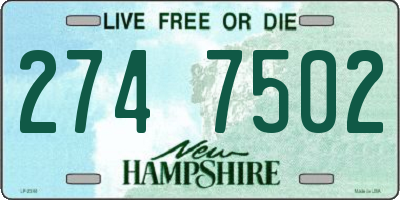 NH license plate 2747502