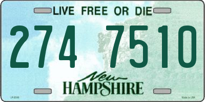 NH license plate 2747510