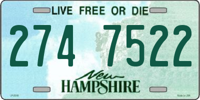 NH license plate 2747522